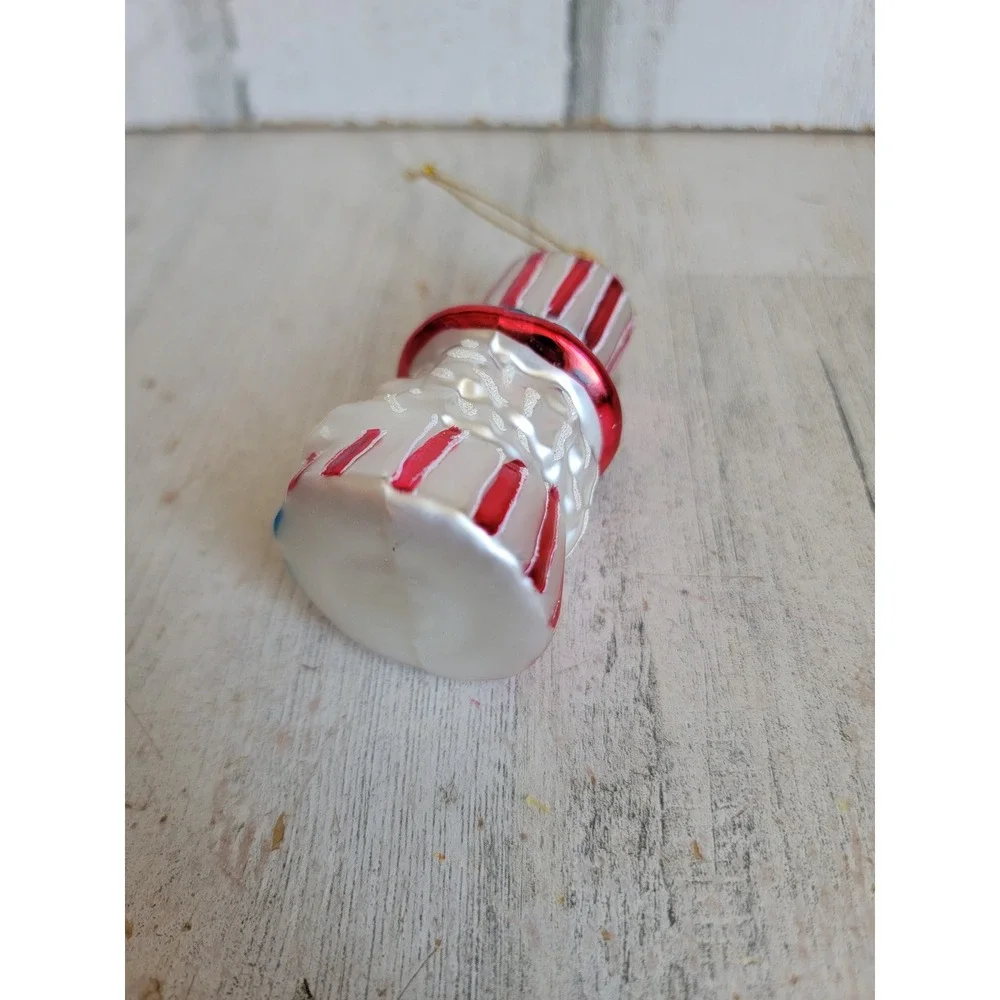 July 4th uncle same Santa Claus glass ornament Xmas unique home decor